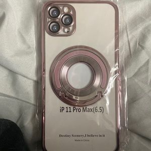 Transparent magnetic Bracket shell for iPhone 11 Pro Max